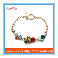 colorful beads 18k gold bracelet / bangles wholesale in YIWU
